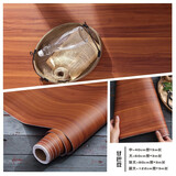 斯哆瑞 木纹贴纸3m 家具翻新贴纸旧衣柜橱柜子木门桌子防水PVC木纹贴纸装饰墙纸自粘 甘巴豆 60cm*3m