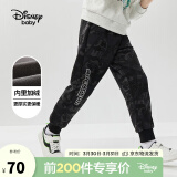 迪士尼（Disney）男童儿童针织不倒绒长裤加绒加厚潮酷裤子22秋DB231MA32剪影120cm