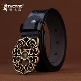 啄木鸟TUCANO女士皮带真皮新品板扣宽腰带时尚时装腰带韩版