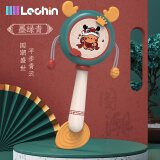 乐亲（Lechin）婴儿手摇鼓玩具中国风可啃咬牙胶摇铃国潮拨浪鼓【鹿】