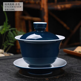古德窑 纯白玉瓷盖碗茶杯 特大号三才碗陶瓷功夫茶具茶壶敬茶碗泡茶器
