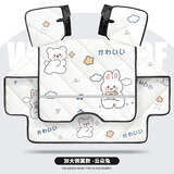 浪漫美西电动车挡风被四季通用冬季加厚双面防水摩托电瓶车春秋防雨升級款 【四季款】米底云朵兔-加大侧翼