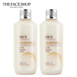 菲诗小铺（The Face Shop）大米水调理保湿水乳晶透保湿柔肤水乳滋润补水柔肤水组合 ( 大米水乳套装送按压头1)