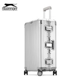史莱辛格史莱辛格铝镁合金行李箱20男商务旅游拉杆箱24英寸 26英寸旅行箱 银色|喷砂款 26英寸