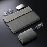 GYSFONE苹果MacBook Air 2025 13英寸M4内胆包笔记本电脑包15英寸内胆保护套Pro 14 M3收纳袋防泼水 横款-灰色+电源袋 MacBook Air 13 13.6英寸（M4