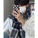 库班猪围巾男女情侣冬季男士韩版百搭时尚围脖ins风高颜值学生披肩女 航海家【男神】