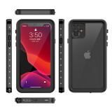 CallRun苹果11Pro手机壳防水iPhoneX/XR/XsMax/8Plus/7三防加厚防摔套 苹果11【黑色+透明】6.1寸