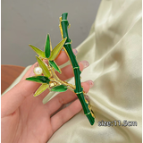 媞陌滴油花朵发夹女大号后脑勺盘发抓夹优雅气质鲨鱼夹子头饰发卡520 竹节抓夹A01-304