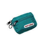 熊游客多功能金属扣零钱包尼龙防水卡包男女钥匙迷你袋挂包男ins斜跨包 湖蓝色