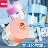 得力（deli） 双孔卷笔刀小学生刨笔刀儿童削笔机迷你幼儿园美术生创意转笔刀便携粗笔手动大口径铅笔刀 【长刀片】单个装/单孔/大容量 颜色随机