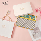 桑柏双面真丝丝巾雨伞礼盒女桑蚕丝中方巾送领导妈妈生日礼物法式风情