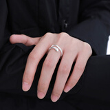 两世欢999足银精致小灵蛇食指开口戒指女指环个性指尖配饰尾戒小众设计 灵蛇戒指【999足银】