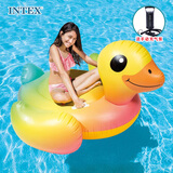 INTEX 57556小黄鸭成年人水上充气坐骑儿童玩具充气玩具加厚游泳圈