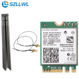 szllwl ax210蓝牙二合一网卡wifi发射接收器wifi6代5374m蓝牙5.2三频m.2模块台式机外置天线