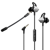 西伯利亚（XIBERIA）手游版入耳式有线游戏耳机3.5mm电脑手机吃鸡电竞音乐耳塞降噪插拔麦克风全平台兼容MG-2S铁灰