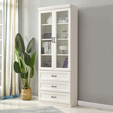 强象 玻璃门落地书柜简约现代带门组合储物柜多功能书橱收纳柜F-206 F-206-D