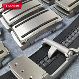 梵羅紀亞纯钛皮带扣头男士扣头任意卡礼盒无牙无孔裤腰带头超轻防金属过敏 【钛扣头】【外穿有牙】3.5滑道