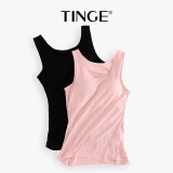 TINGE 无钢圈带胸垫内衣罩杯文胸一体式瑜伽服运动健身打底吊带背心女 仙女白 M 160