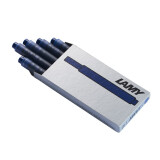 德国进口 凌美（LAMY）钢笔墨囊笔芯墨水 T10一次性墨水芯 1盒5支 蓝黑色（狩猎者恒星系列通用）