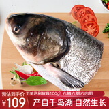 好拾味千岛湖生态大花鲢鱼头去鳞去鳃冷冻食材生鲜鱼类剁椒鱼头胖头鱼 （净膛）2.4-3斤/2片装鲢鱼头