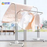 宝优妮 落地晾衣架阳台大型升降晒衣架双杆升降挂衣架伸缩晒被架F3