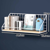 王星和月墙上置物架免打孔寝室床头宿舍收纳神器墙壁挂卧室书桌隔板收纳架 白色-加大【无挂钩抽纸架】