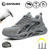 RAYDLINX雷顿劳保鞋男钢包头防砸防刺穿轻便耐磨安全鞋工作鞋透气工地耐穿 F25灰色(防砸防刺穿) 42