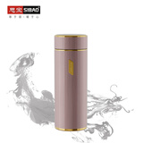 思宝春华秋实真空保温杯男女简约时尚便携车载茶杯 淡咖啡 450ml