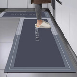 星晚家用厨房地垫防滑防油吸水长条垫子耐脏蹭灰防水脚垫免洗可擦定制 高级灰 45*120cm