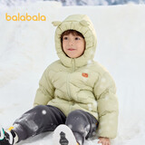 巴拉巴拉童装儿童羽绒服男童女童冬装厚款连帽外套立体造型可爱萌