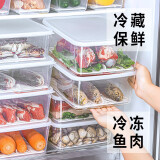 家の物语冰箱收纳盒日本进口保鲜盒食品级密封水果盒冷冻饺子厨房收纳神器 抗菌保鲜盒（中国） 4件套 4.5L