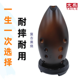 太乐10孔F调双腔树脂熏烧埙耐摔耐用十孔专业笔筒演奏乐器初学 专业耐摔熏烧埙-F调F调