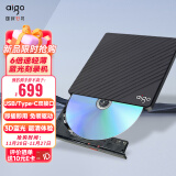 爱国者（aigo）6倍速 USB3.0外置蓝光刻录机  BD蓝光光驱 读写一体外接光驱 黑色(Windows/苹果MAC/BD500)