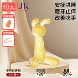 翰元牙胶婴儿口欲期3-6个月磨牙硅胶棒宝宝安抚神器可水煮防吃手玩具 袋鼠牙胶 【纳米银】+盒+链