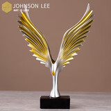 祥礼美式客厅酒柜办公室桌面摆件家庭室内电视柜玄关软装饰品创意家居 小号银加金大展宏图