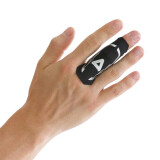 AQ篮球排球指关节护指套装备运动护具 黑色直筒款B30911 L/XL