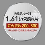 卡普沃Kapvoe骑行眼镜近视镜片1.56/1.61/1.67/1.74树脂非球面镜片高度 1.61（较薄）（200度-500度）