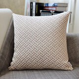 思篇欧式奢华提花沙发抱枕加厚布艺客厅靠垫套大号床头靠背办公室腰枕 米色工字(雪尼尔提花) 45*45cm抱枕套+枕芯