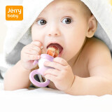 jerrybaby咬咬袋果蔬乐婴儿安抚宝宝牙咬胶吃水果辅食器食物硅胶 浅紫色
