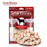 SMARTBONES宠物零食狗零食磨牙棒狗咬胶 洁齿骨洁齿棒鸡肉味 迷你-16支装