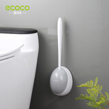 ecoco意可可马桶刷厕所刷马桶刷子套装无死角洗厕所硅胶清洁刷长柄免打孔 自动开合壁挂款-北欧灰