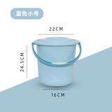 美宜水桶 带盖加厚大号桶塑料桶家用手提水桶学校宿舍学生居家提水桶 北欧蓝(7L)-9106