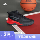 adidas OWNTHEGAME团队款实战篮球运动鞋男子阿迪达斯官方 黑色/红色 46