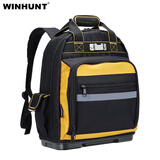 WINHUNT 电工工具包多功能维修帆布收纳双肩背包 出口品质塑料底款