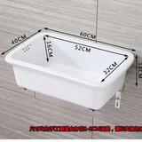 老式陶瓷洗菜盆水斗厨房洗碗盆水槽阳台洗衣盆单槽室外水池洗手盆 60*40陶瓷盆（送老式下水器）