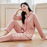 顶瓜瓜顶呱呱睡衣女加厚空气层夹棉长袖家居服套装女28032