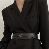 多菲尼森皮带女西装腰封外搭大衣装饰时尚百搭大气收腰大衣束腰宽腰带女潮 腰封宽腰带两用皮带