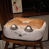 艺绒加厚坐垫夏季椅垫学车加高座垫四季通用办公室电脑椅屁垫软练车 猫咪款 40*40*13cm
