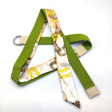 祥蓝尔帆布拼接丝巾腰带双环扣个性腰带女配连衣裙时尚百搭装饰牛仔裤带 军绿色 120cm