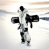 KEEP MONEY雪山渐变新款滑雪服套装国潮男女情侣单双板防水保暖雪服雪裤 雪山渐变滑雪服套装 XL